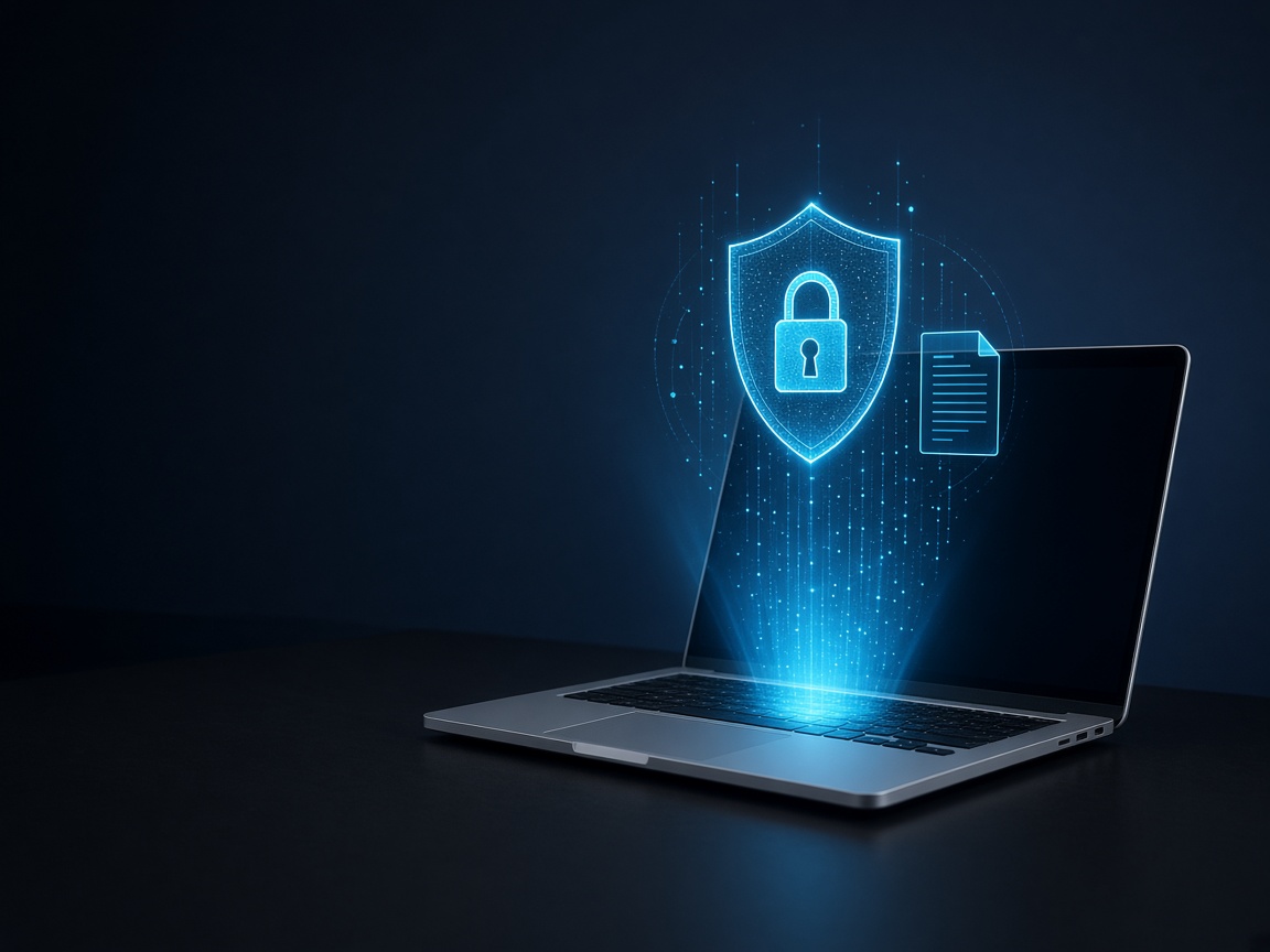 Ilustração de proteção de dados pessoais e privacidade.